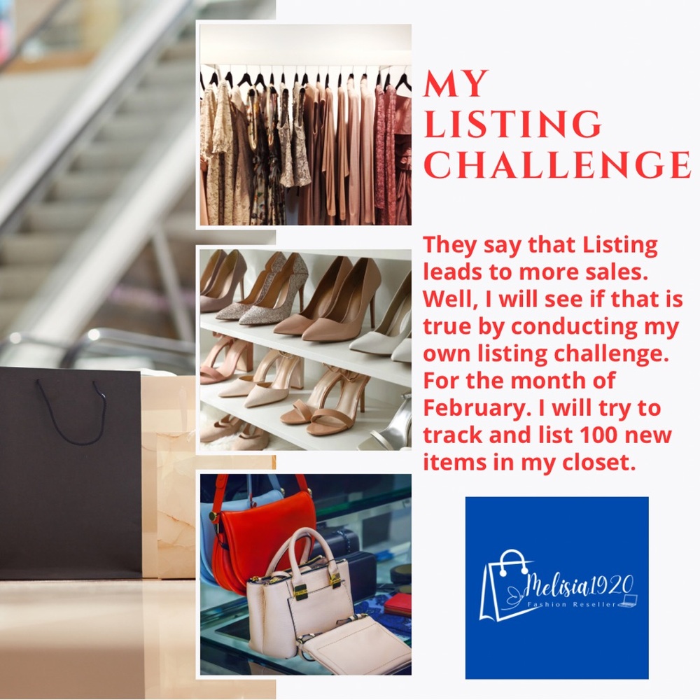 100 Poshmark Listings Challenge for the month of February